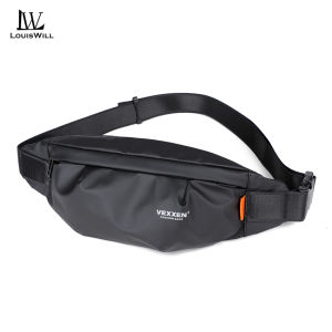 LouisWill Mens Waist Bag Casual Chest Bag Fashion Messenger Bag Travel Bag Business Bag Large Capacity Phone Bag Waterproof Lightweight Bag Leisure Sport Street Bag for College Student
