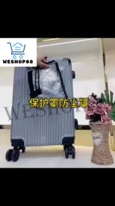 WESHOP88 18"/20"/24"/28"/30" PVC Transparent Travel Luggage Protector Suitcase Dust Cover Waterproof Travel
