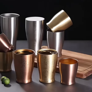 Cốc (ly) bằng inox 304 loại 2 lớp chống nóng dùng uống trà cà phê sữa (580ml có nhiều màu)