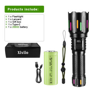 870000000LM Most Powerful LED Flashlight 5000M Tactical Torch Rechargeable Portable Lamp 26650 Outdoor Hunting Fishing Lantern