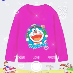 Kaos Doraemon Anak Usia 1-12 Tahun Lengan Panjang