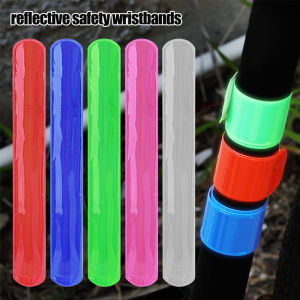 10PCS Reflective Strap Bands Armband Wristband Ankle Leg Strap Safety Reflector Tape Warning Strap for Night Jogging Walking Biking