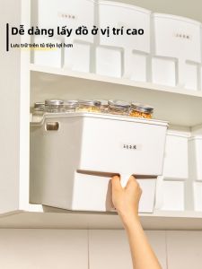 Pull-out Cabinet Storage Basket With Handle Segmented Organizer