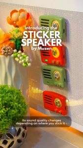 MUZEN OTR STICKER Magnet Fridge Bluetooth5.0 SPEAKER 5Hrs Playtime Fast Charging Sound-Enhancing Magnetic Attachment