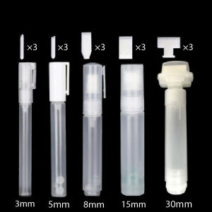 3/5/8/10/15/30/ 50 MM With Replancement Head Reusable Graffiti Pen Plastic Transparent Bucket Tube Reusable Ink Empty Rod