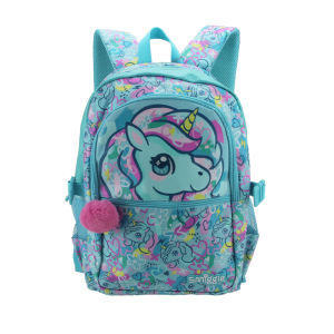 smiggle childrens schoolbag girls Flower Unicorn shoulder backpack 7-12 year student supplies  16 inches