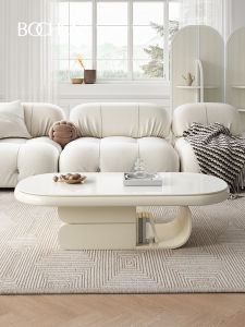 Modern Luxurious Cream Colored Marble Creative Coffee Table