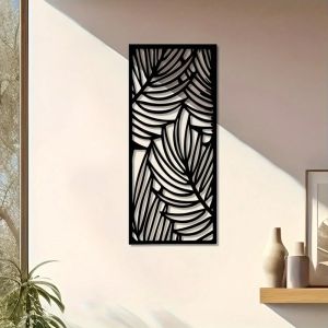 CIFbuy | Black Iron Vertical Wall Art Panel - Modern Metal Decor for Indoor Large Holiday Gift