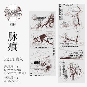 ติดกระดาษรูปทรงไม่สมมาตร INS สไตล์ ลายพิมพ์ลาย Textured Base PET Tape ลายอังกฤษ กระดาษติดตกแต่ง อุปกรณ์ธุรกิจ