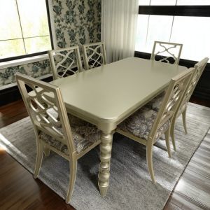 American Style Luxury Long Dining Table Extendable High-End Grey Restaurant Quality Modern Simple Retro Moriyama Impression