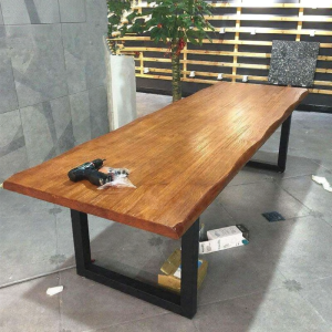 Solid Wood American Style Meeting Table Long Design