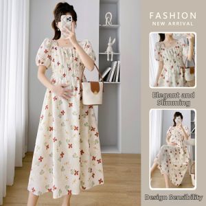 Maternity Dress Comfortable Floral Printed