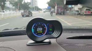 ⚡In Stock⚡New F9 Smart Obd Hud Gauge Adjustable Bracket Speedometer Hud Obd2 Heads Up Display with Alarms
