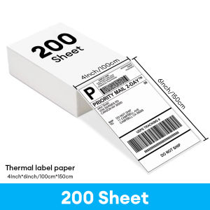 4x6 Inch Shipping Labels 100x150mm Direct Thermal Labels 100/200/500 Sheets Adhesive Paper White Sticker For DHL UPS Express