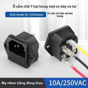 kuicc | Ổ Cắm Điện Có Đèn Công Tắc Chống Dòng Dây và Cổng Sạc 3 Chấu 10A