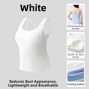 MsPai | Plus Size Padded Tank Top Chest Support Anti-peek Underwear Outwear Belly Cover Sleeveless
