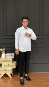Wanfigh Kemeja Pria Dewasa TerHits Kemeja Polos Lengen Panjang