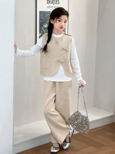 MPW | ชุดเด็กผู้หญิง ชุดสามชิ้น แฟชั่นฤดูใบไม้ผลิและฤดูใบไม้ร่วง เสื้อผ้าเด็กผู้หญิง ชุดลำลอง เด็กโต ชุดแฟชั่น