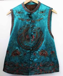 Fleece Lined Embroidered round Neck Vest Backless Top Trendy National Style plus Size Womens Fashion Autumn Winter Jacket