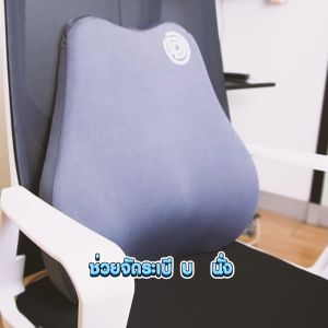 Deli เบาะรองหลัง เบาะพิงหลัง เพื่อสุขภาพ เมมโมรี่โฟมแท้ รองรับหลังได้ดี ลดอาการปวดหลัง ใช้ได้ทั้งเก้าอี้และเบาะรถยนต์ Cushion