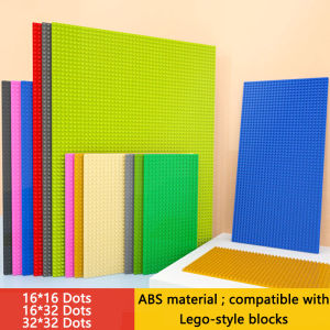 16x16 Single-Sided ABS Building Block Base Plate 16x32 32x32 Dots Compatible with Lego-Style Blocks Construction Toy