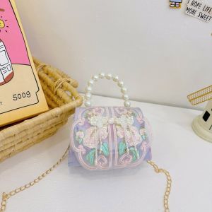 Cute Princess Crossbody Bag for Little Girls New Chinese Style Fashionable Shoulder Bag Kids Bag Elegant Sensation Handbag
