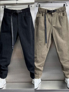 กางเกงขายาวทรงตรงผ้าคอร์ดูรอยแฟชั่นสำหรับผู้ชาย กางเกงขายาวทรงหลวมสบาย ๆ ฤดูใบไม้ร่วง/ฤดูหนาว กางเกงขายาวทรงฮาราจูกุ ทรงหลวม กางเกงขายาวทรงตรง