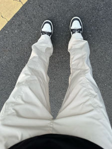 กางเกงขายาวทรงตรงสไตล์อเมริกันสำหรับผู้ชาย กางเกงขายาวปีนเขา กางเกงขายาวลำลอง กางเกงขายาวทรงหลวม ด้านนอกเป็นผ้าฝ้าย