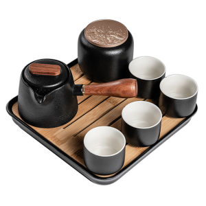 Black Ceramic Japanese Portable Simple Tea Set