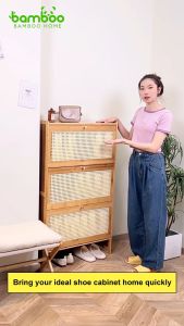Multi-Layer Shoe Cabinet Large Capacity Shoe Rack Narrow Seam Style Shoe Cabinet Rak Kasut kayu Kabinet 鞋柜