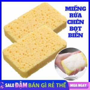 Miếng Rửa Chén Bát Bọt Biển Vàng Tiện Dụng - Miếng Bọt Biển Tạo Bọt Cọ Rửa Xoong Nồi Siêu Sạch - Mút Ma Thuật Tẩy Rửa Làm Sạch Nhà Bếp