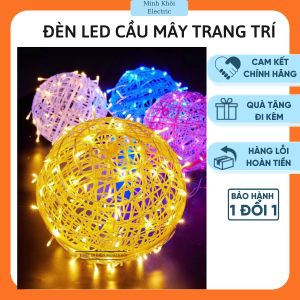 Đèn Led Cầu Mây Trang Trí Nhà Cửa đèn led trang trí cầu tròn nhiều màu noel lễ hội Đèn Led Chống Nước Trang Trí Trong Nhà Ngoài Trời Đèn Trang Trí Noel Kích Thước 15Cm 20Cm 30Cm - Lazada