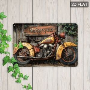 CIFbuy | CIFBUY Retro Metal Tin Sign Countryside Wall Art Motorcycle Legend Design Aluminum 20x30 cm Vintage Decor for Garage Bar Cafe