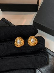 Elegant 999 Pure Silver Pearl Stud Earrings Womens Fashion Jewelry Geometric Shape Uniqueness Luxury Feelings Ear Jewelry