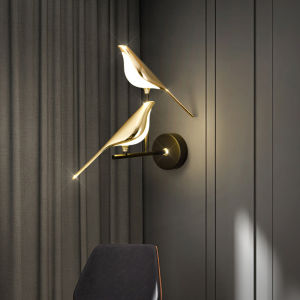 Bird LED wall lamp magpie wall light golden sconces indoor lighting home decor wall decor for living room bedroom bedside dining room light fixture