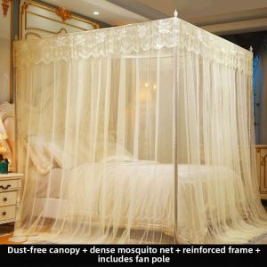 Dust-Proof Floor-to-Ceiling Double-Bed Mosquito Net Thickened Steel Frame