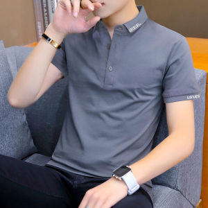 Button Summer Youth Collar Polo Shirt Short-Sleeved T-shirt