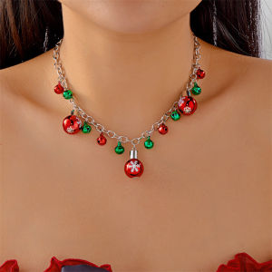 Thời Trang Chủ Đề Giáng Sinh Pha Lê Zircon Nai Sừng Tấm Ông Già Noel Người Tuyết Chuông Quà Giáng Cây Mặt Dây Chuyền Vòng Cổ Cho Nữ Dây Kim Loại Choker Trang Sức