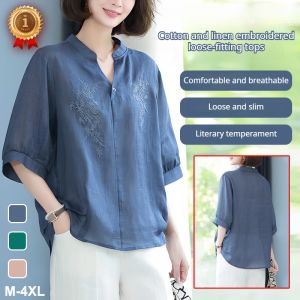 New summer styles Womens shirts with short sleeves Three-quarter sleeves Lightweight and breathable