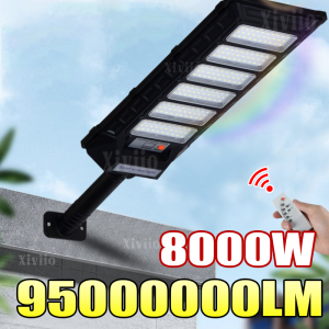 95000000LM Đèn LED Năng Lượng Mặt Trời Siêu Sáng 8000W/5000W Đèn Tường Ngoài Trời Chiếu Sáng An Ninh Chống Nước Vườn Cảm Biến Chuyển Động Đèn Năng Lượng Mặt Trời