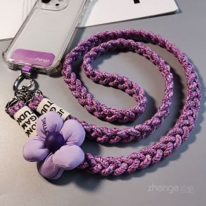 สายรัดโทรศัพท์ผูกผมยาวแบบสะพายข้างสำหรับผู้หญิง สายรัดโทรศัพท์แบบสะพายข้างสำหรับกลางแจ้ง สายรัดโทรศัพท์แบบใหม่ที่ใช้งานร่วมกันได้