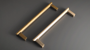 Goo-Ki Antique Brass Cabinet handle 3D diamond-patterned surface handle HardwareKitchen Cabinet Handles and Knobs丨cabinet door handle and Solid Drawer wardrobe