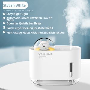 Portable Bear Humidifier for Dormitory Office Home Bedroom Air Conditioned Room New 2022 Cute USB Rechargeable Mini Air Purifier