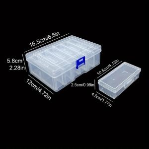 Rectangular storage box. Suitable for handicrafts beads jewelry and small items equipped with partitions.