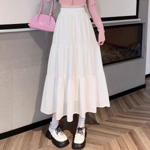 Draylen High Waist Skirt: Autumn & Winter Women's Pleated Skirt Long A-line Skirt