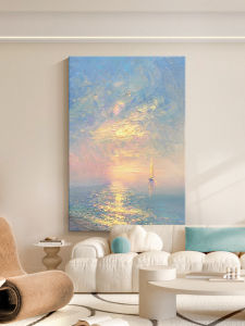 Modern Decorative Painting Cream Style Living Room Sofa Background Wall Hanging Picture Warm Morning Sunlight Entrance Wall Art