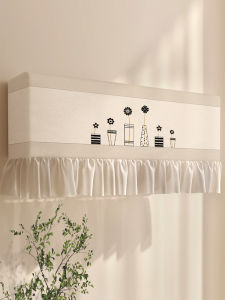 Modern Simple Style Lace Air Conditioner Dust Cover 2024 New Design Bedroom Universal Hanging Curtain Windproof