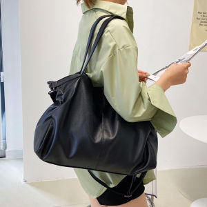 Leather Tote Bag Womens New Style Casual Handbag Retro Large Capacity Single Shoulder Crossbody Bag Soft Leather Handbags