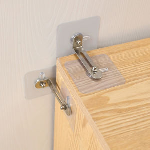 Amoki【Ready in Stock】 Furniture Cabinet Anti-falling Support Fixator for Kids Safety 1Set