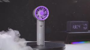 DANYCASE Mini quạt nhỏ cầm tay siêu tốc độ làm mát có thể điều chỉnh màn hình hiển thị kỹ thuật số Cannon Quạt không cánh xách tay mạnh mẽ quạt gió cho thể thao ngoài trời và làm mát nhanh